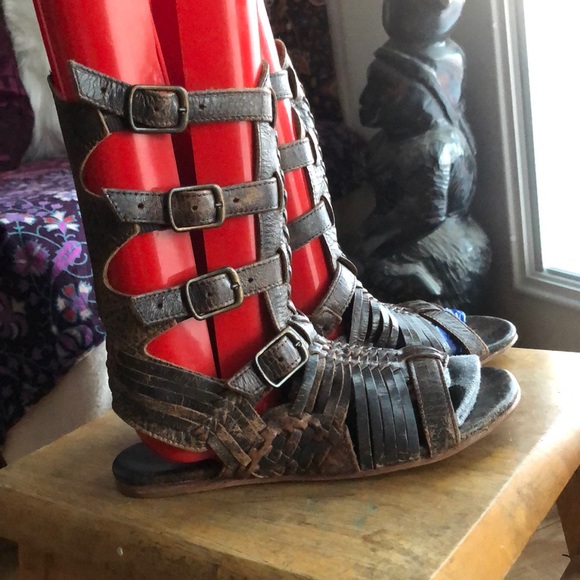 BED STU Sz 6 Gladiator Leather sandals - Picture 1 of 4